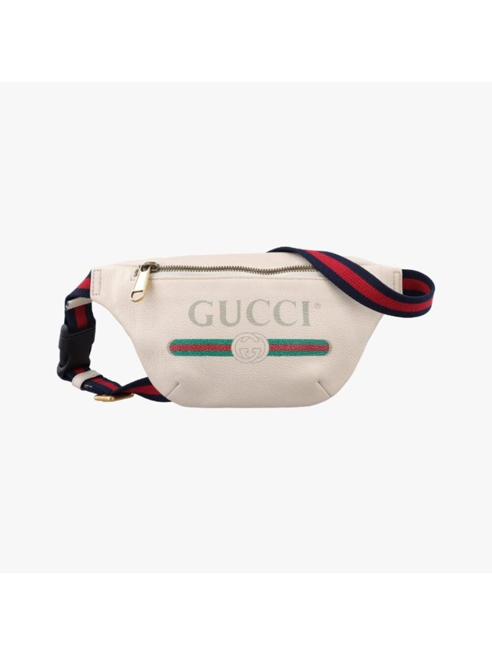 Gucci Print White Leather Handbag